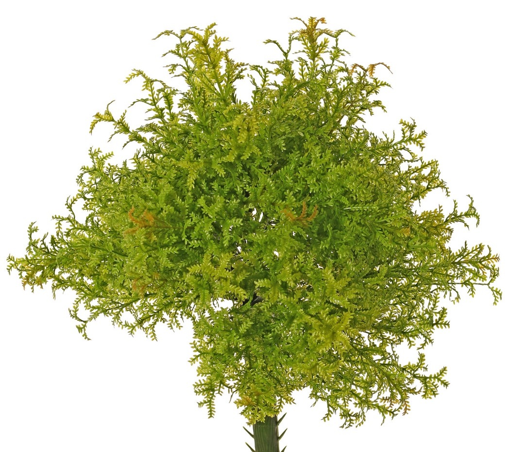 Moss fern, 16x branched, H. 23 cm, Ø 20 cm, made entirely of plastic