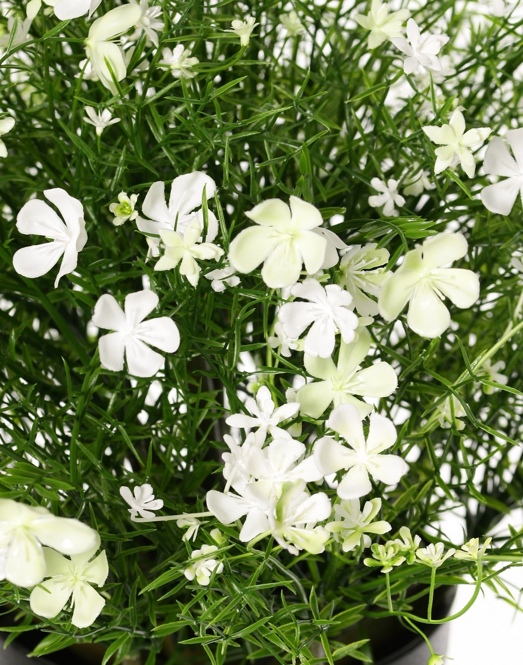 Impatiens (Fleißiges Lieschen), mit 269 gemischten Blüten, Vollplastik, Ø 40 cm, H. 40 cm, im Topf