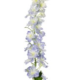 Delphinium (Larkspur) 'XL' con 26 flores de poliéster, 6 hojas y 10 capullos, 127 cm