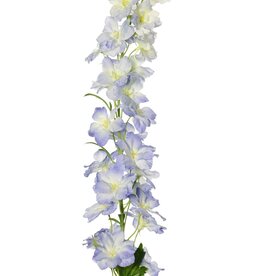 Delphinium (Larkspur) 'XL' con 26 flores de poliéster, 6 hojas y 10 capullos, 127 cm