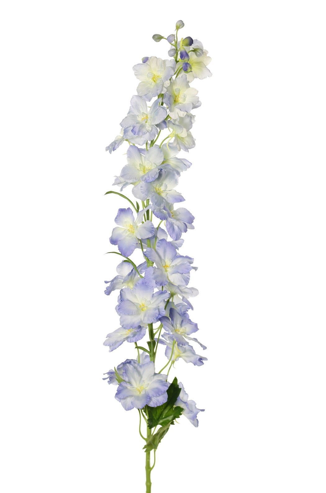 Delphinium (Larkspur) 'XL' con 26 flores de poliéster, 6 hojas y 10 capullos, 127 cm