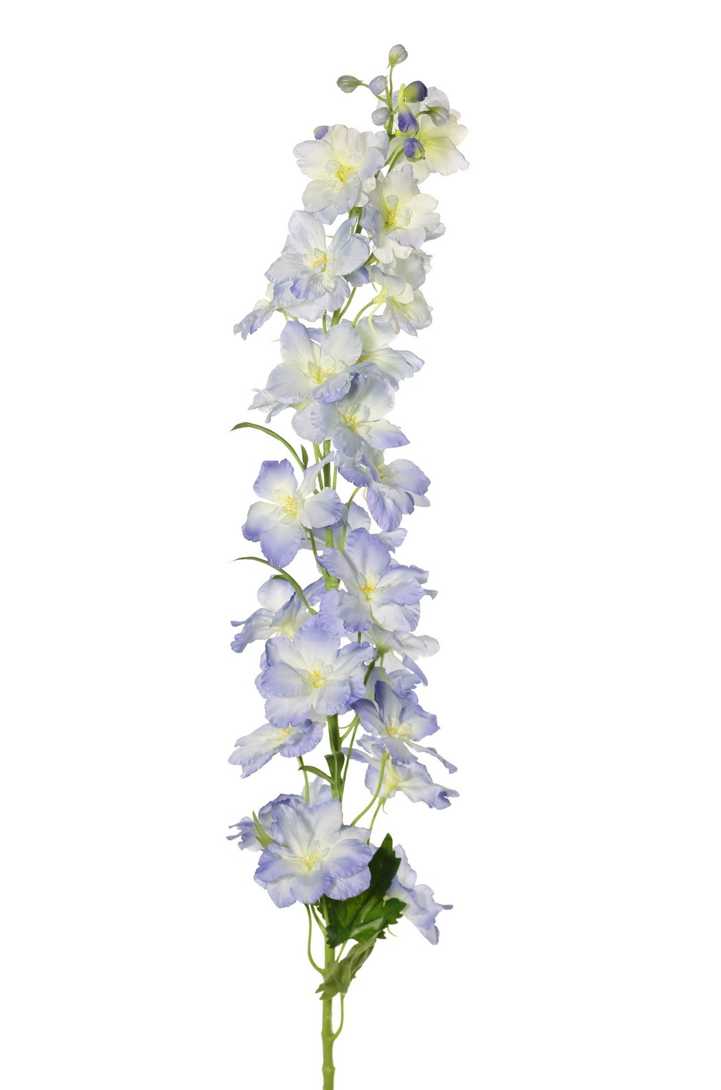 Delphinium (larkspur) 'XL' with 26 polyester flowers, 6 leaves & 10 buds, 127 cm