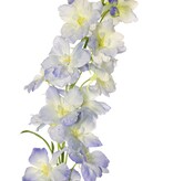 Delphinium (Larkspur) 'XL' con 26 flores de poliéster, 6 hojas y 10 capullos, 127 cm