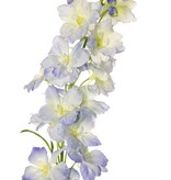 Delphinium (Ridderspoor) 'XL' met 26 polyester bloemen,6 bladeren & 10 knoppen, 127 cm