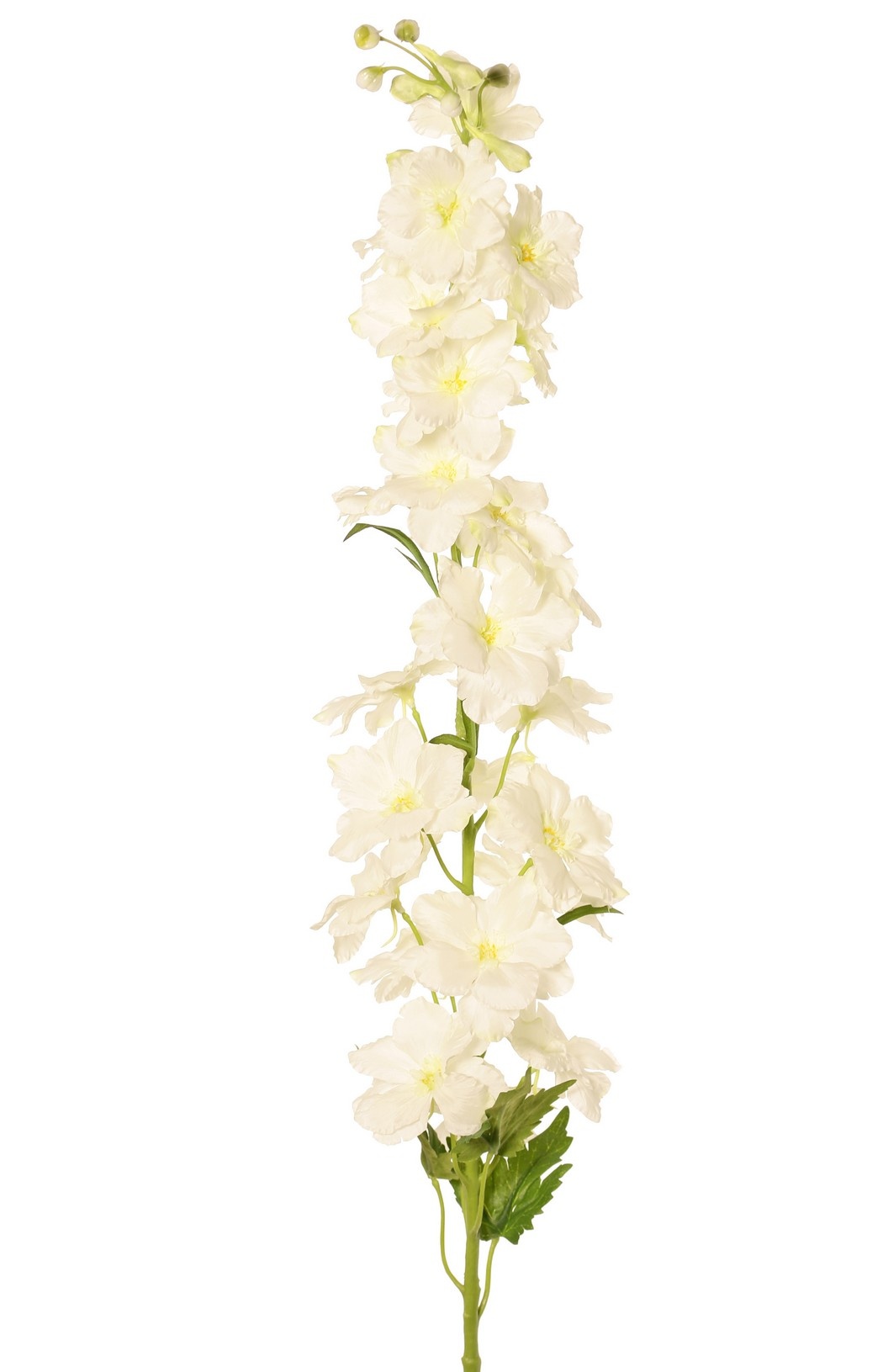 Delphinium (Larkspur) 'XL' con 26 flores de poliéster, 6 hojas y 10 capullos, 127 cm