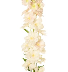 Delphinium (Ridderspoor) 'XL' met 26 polyester bloemen,6 bladeren & 10 knoppen, 127 cm