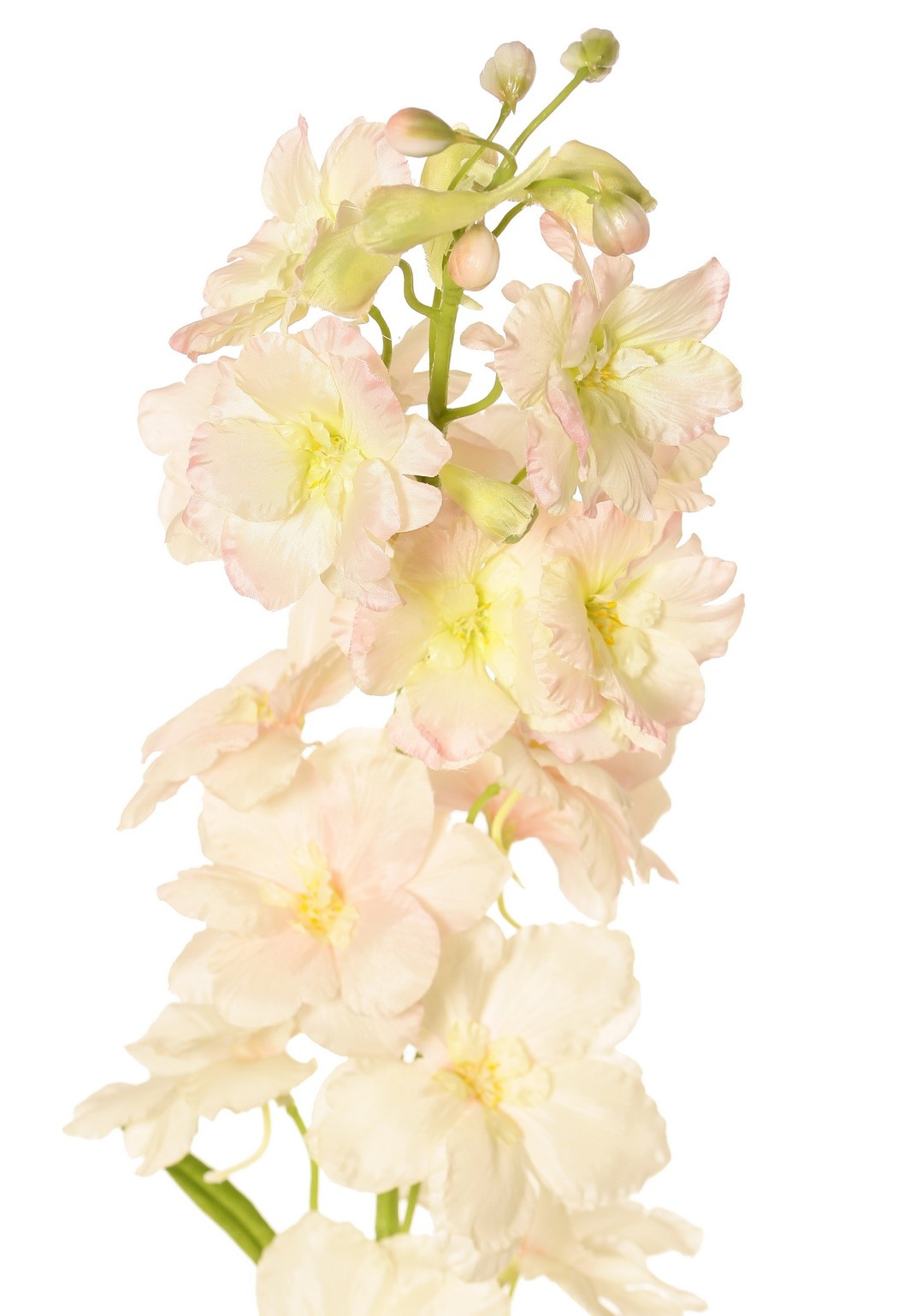 Delphinium (Ridderspoor) 'XL' met 26 polyester bloemen,6 bladeren & 10 knoppen, 127 cm