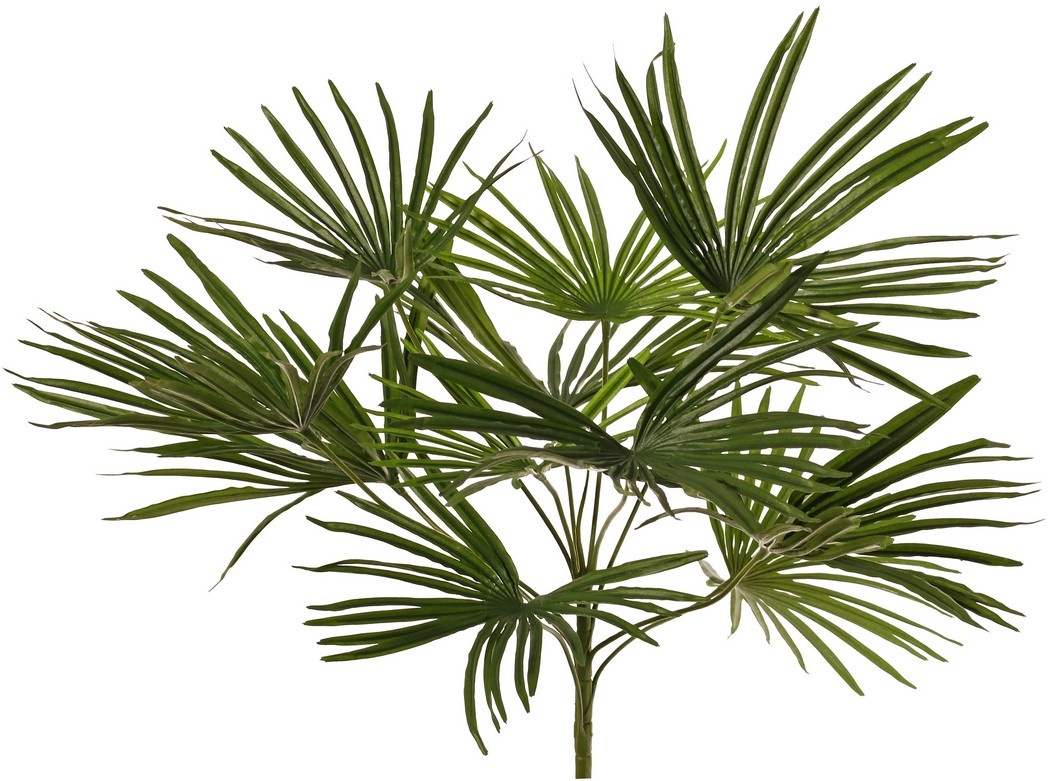 Baby fan palm with 11 polyester leaves, H 50 cm, Ø 65 cm, UV safe