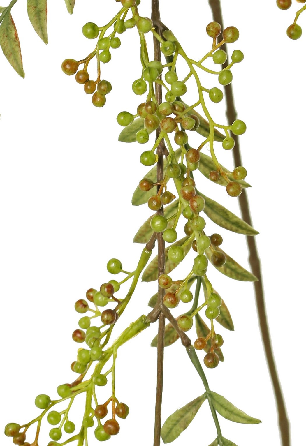 Hanging berry branch, with 11 berry tufts (5 L/ 6 S) & 5 leaf tufts (60 leaves), 120 cm