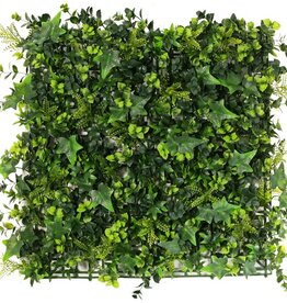 Artificial green wall element "Basic", 50 x 50 x 8 cm, PE, fire retardant & UV safe