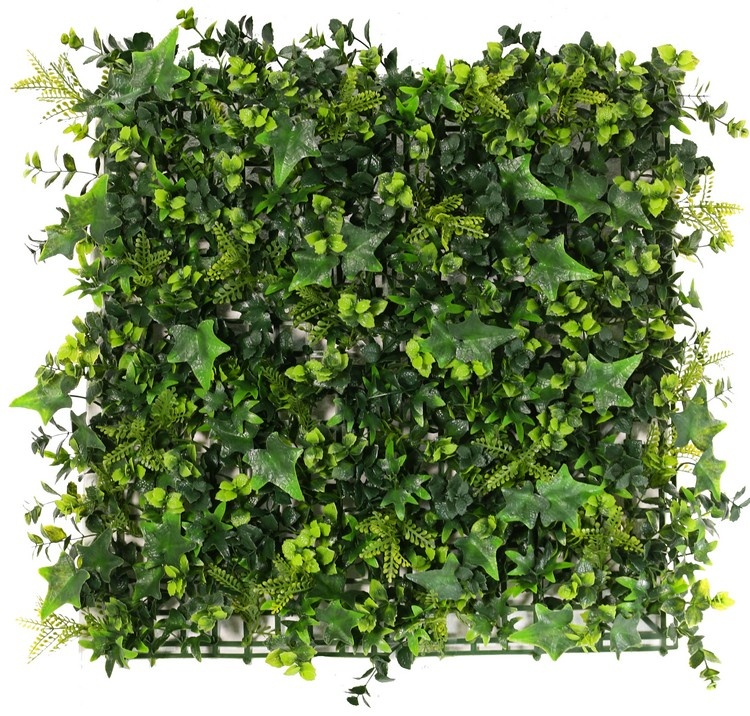 Artificial green wall element "Basic", 50 x 50 x 8 cm, PE, fire retardant & UV safe