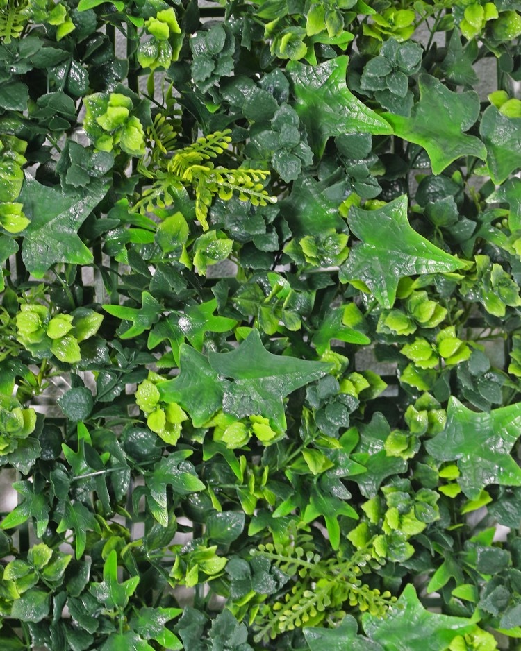 Artificial green wall element "Basic", 50 x 50 x 8 cm, PE, fire retardant & UV safe