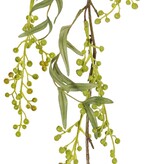 Peperbessenslinger met 17 clusters bessen (15 cm lang) & 16 bladtoeven, 180 cm