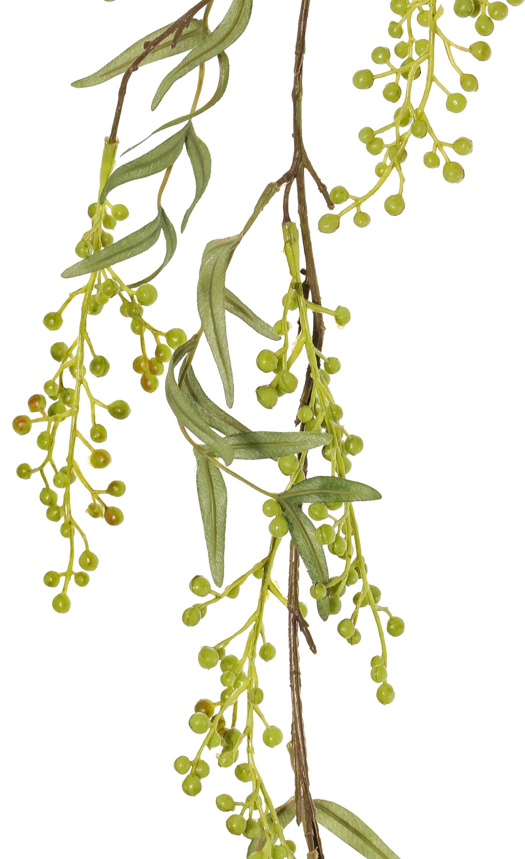 Peperbessenslinger met 17 clusters bessen (15 cm lang) & 16 bladtoeven, 180 cm