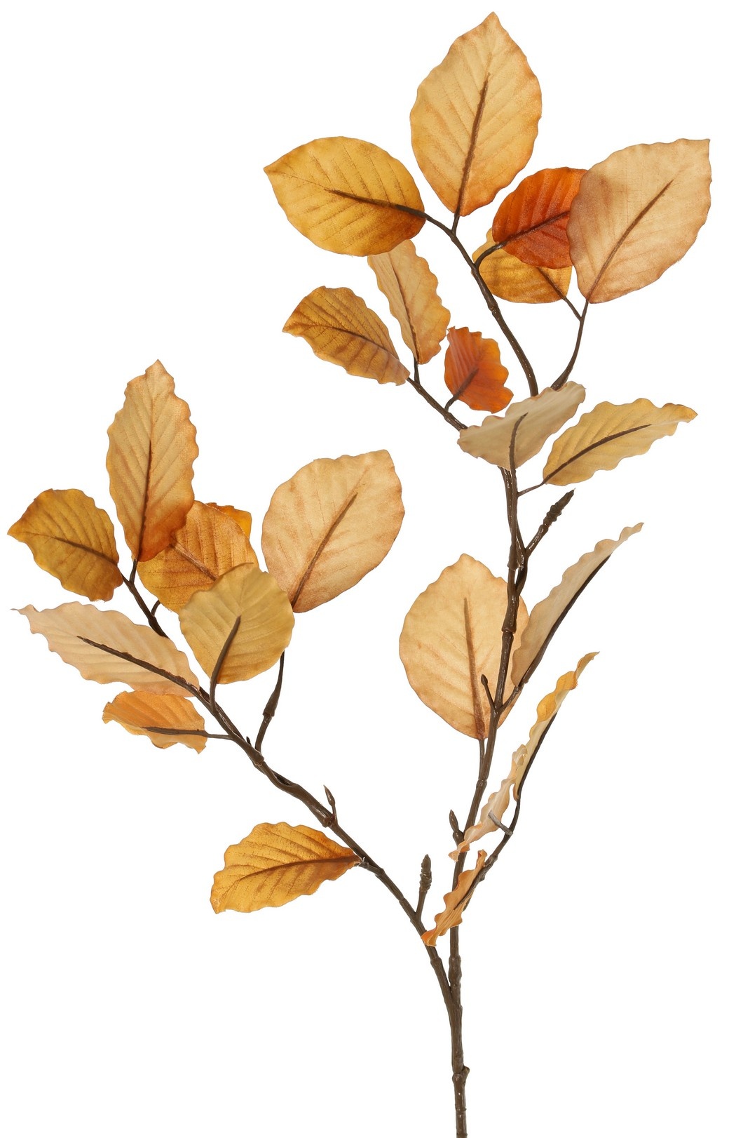 Beukentak 'Fall', 2x vertakt met 24 polyester bladeren, 70 cm, steel 30 cm