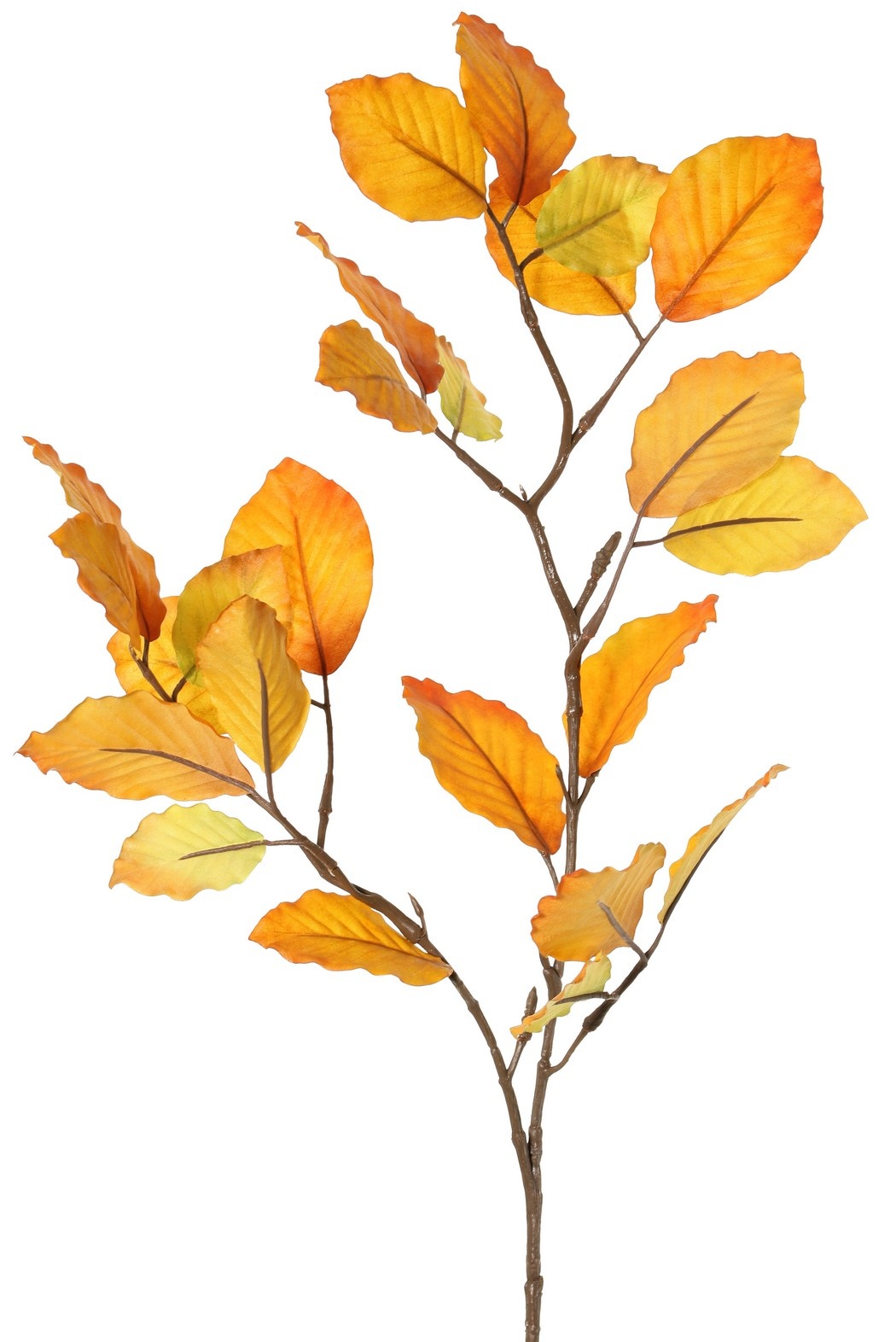 Beukentak 'Fall', 2x vertakt met 24 polyester bladeren, 70 cm, steel 30 cm