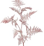 Farnzweig 'Indy', 3-fach verzweigt, mit 10 Farnblättern, Kunststoff beflockt, 90 cm