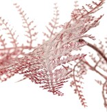 Farnzweig 'Indy', 3-fach verzweigt, mit 10 Farnblättern, Kunststoff beflockt, 90 cm