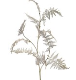 Farnzweig 'Indy', 3-fach verzweigt, mit 10 Farnblättern, Kunststoff beflockt, 90 cm