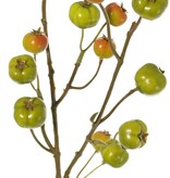 Apple branch 'crab apple', with 15 polyfoam apples (5L/ 4M/ 6S), 58 cm