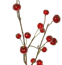 Apple branch 'crab apple', with 15 polyfoam apples (5L/ 4M/ 6S), 58 cm