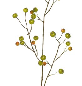 Apfelzweig 'Holzapfel', mit 26 Polyfoam-Äpfeln (9L/ 9M/ 8S), 88 cm