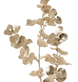 Eukalyptuszweig 'Light Metallic' mit 52 Blättern & Kunststoffstamm, 76 cm