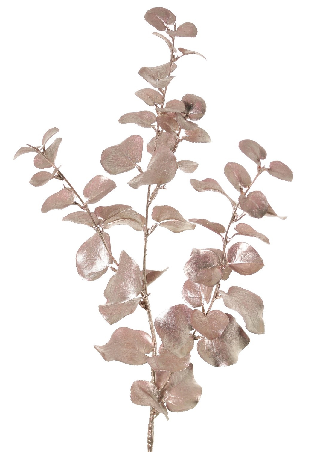 Eukalyptuszweig 'Light Metallic' mit 52 Blättern & Kunststoffstamm, 76 cm