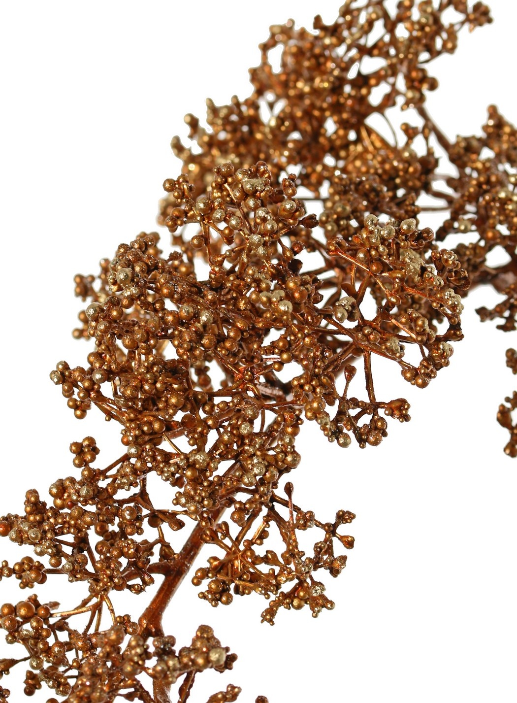 Viburnum-Zweig 'Light Metallic', mit 25 Blütenständen, Kunststoffstamm (per Stck. im Beutel extra verpackt), 88 cm