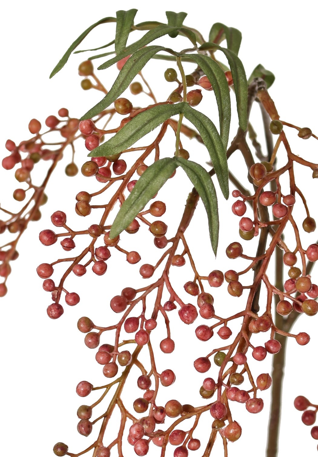 Bessentak hangend x2, 7 plastic bessentoeven (14cmL), 24 blaadjes, 83cm