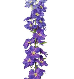 Delphinium (Rittersporn) 'XL' mit 26 Polyesterblüten, 6 Blättern & 10 Knospen, 127 cm