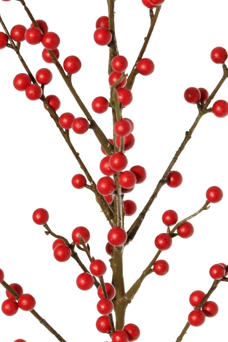 Beshulst (Ilex) bessentak met foam bessen, 91 cm (per stuk verpakt in zak)