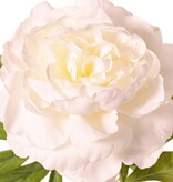 Peony with 1 open flower Ø 15 cm & 1 bud Ø 4 cm, 19 petals, 65 cm RECYCLED