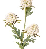 Dianthus (Chinese carnation) 3x branched with 3 flowers (2x 8*5 cm, 1x 6*5 cm) & 6 leaves, 77 cm