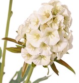 Dianthus (Chinese carnation) 3x branched with 3 flowers (2x 8*5 cm, 1x 6*5 cm) & 6 leaves, 77 cm