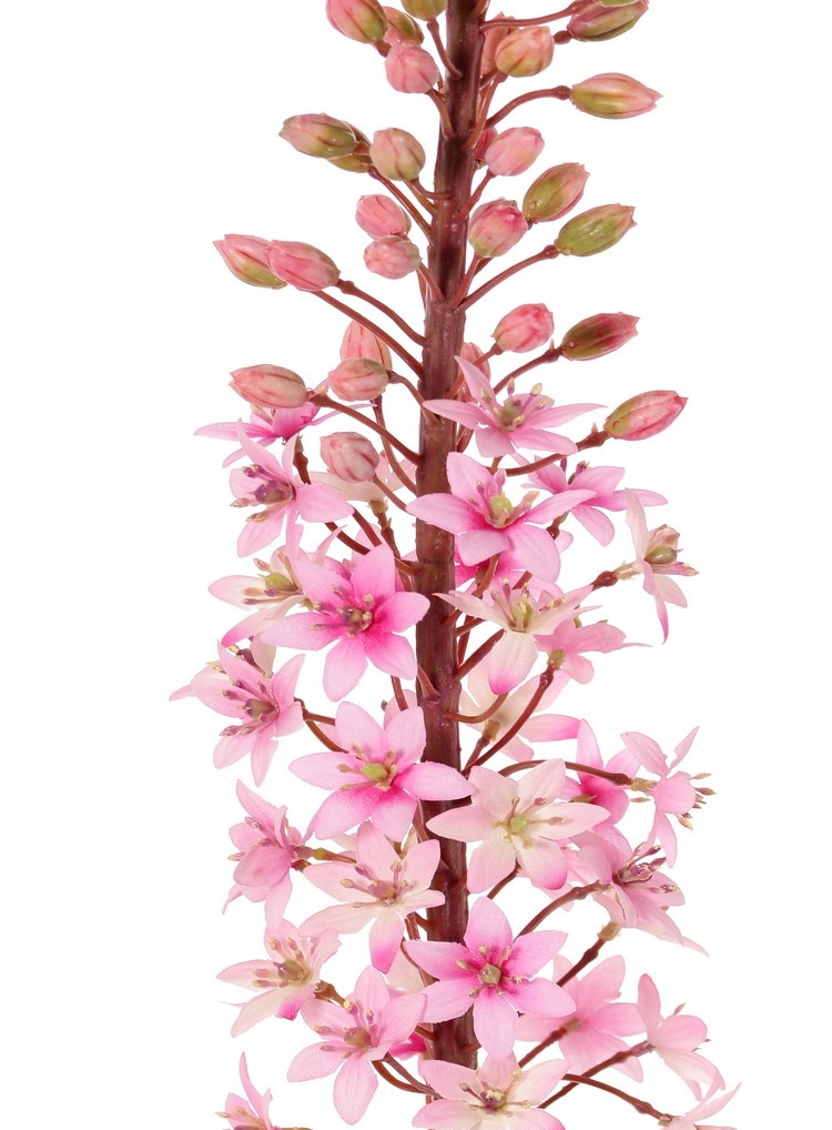 Eucomis (Lirio de piña) con flores de poliéster y capullos de flores de plástico, 90 cm