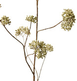 Viburnum berry branch x3, with 12 berry tufts (foam), plastic brown stem, 120 cm