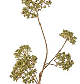 Viburnum berry branch x3, with 12 berry tufts (foam), plastic brown stem, 120 cm