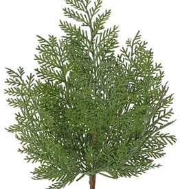 Mechón de Thuja (Árbol de la Vida) con 10 racimos de hojas, 48 cm, plástico