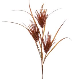 'Harvest' grass tuft with 3 plastic plumes (19 x 6 cm), 105 cm