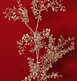 Rama de boj 'Light Metallic' con 6 ramas, totalmente de plástico, 80 cm