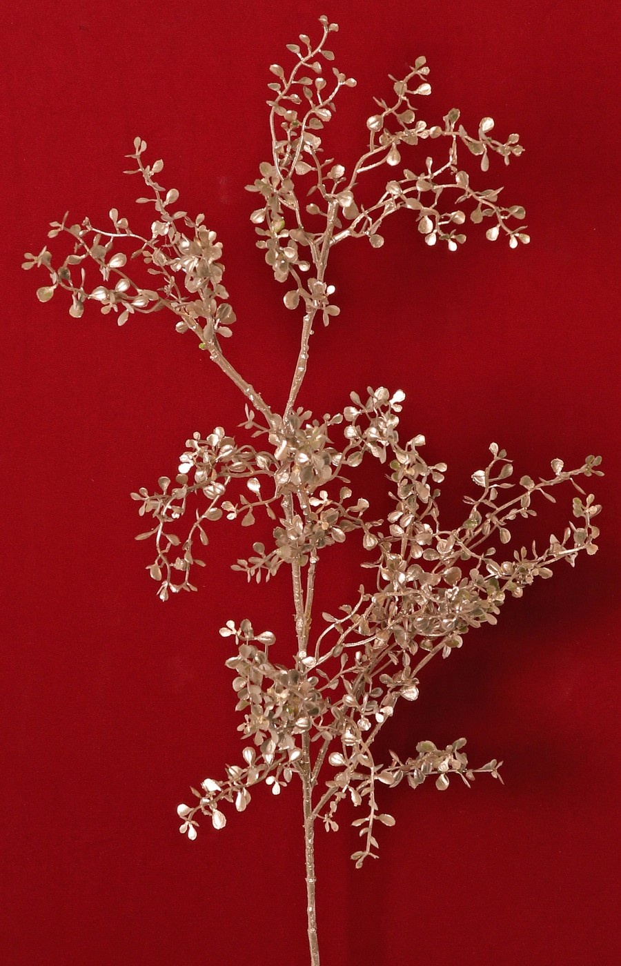 Rama de boj 'Light Metallic' con 6 ramas, totalmente de plástico, 80 cm