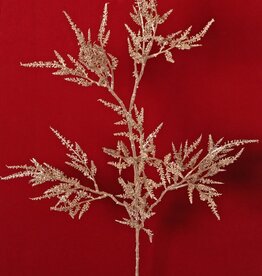 Erica branch 'Light Metallic' with 6 branches, solid plastic, 80 cm