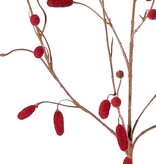 Sanguisorba - Pimpinela pratense con 34 púas de plástico flocadas, sin hojas, 100 cm