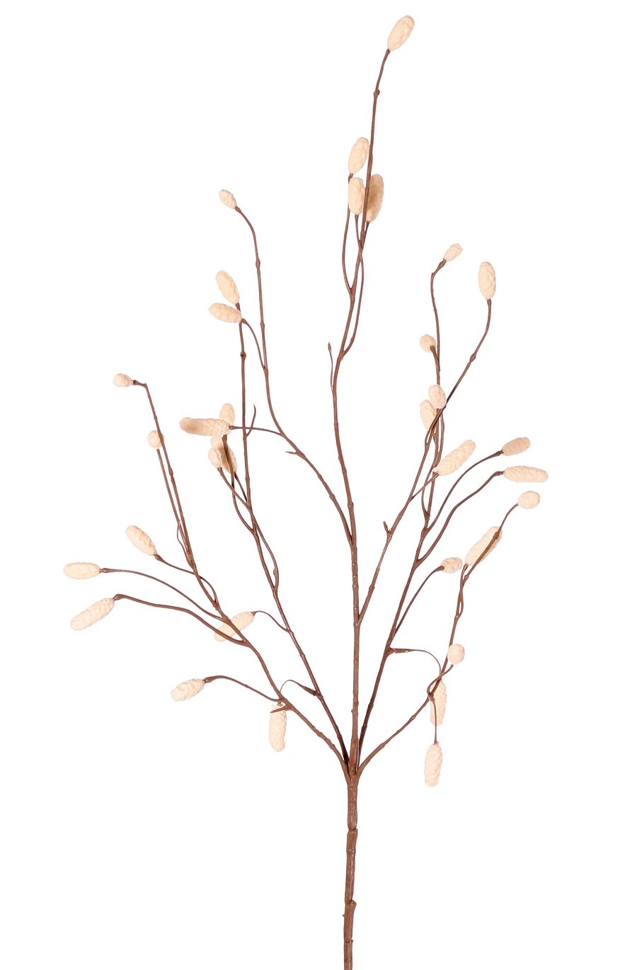 Pimpernel (Sanguisorba) met 34 geflockte plastic aren, geen blad, 100 cm