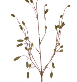 Pimpernel (Sanguisorba) met 34 geflockte plastic aren, geen blad, 100 cm