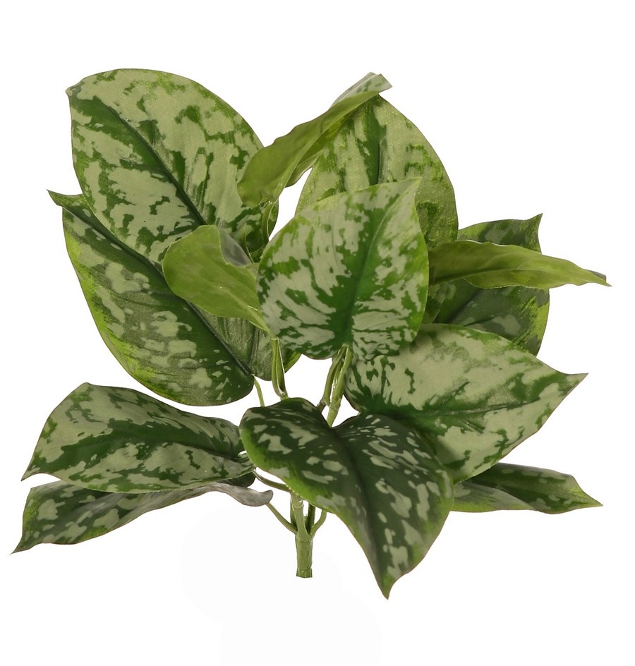 Scindapsus bush (Epipremnum), 3x vertakt met 13 polyester bladeren, brandvertragend