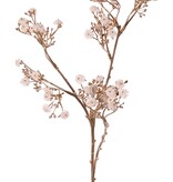 Gypsophila-Zweig mit 3 Verzweigungen & 14 Blütenständen, Farbe des Stiels: gold, 69 cm "Winter Dream"