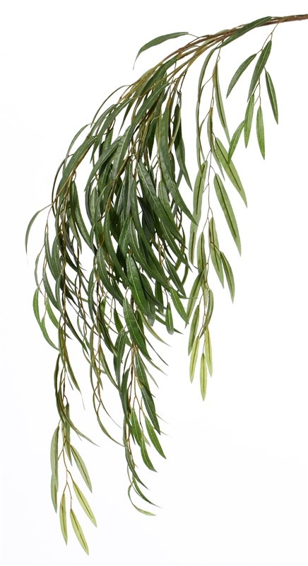 152280GRFR - Trauerweidenzweig (Salix pendula) mit 221 Blättern, 120 cm - schwer enflammbar