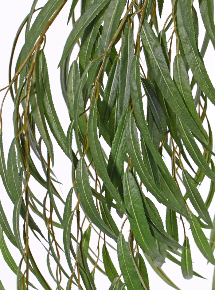 152280GRFR - Trauerweidenzweig (Salix pendula) mit 221 Blättern, 120 cm - schwer enflammbar